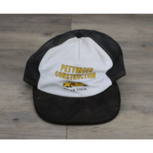 J F Beaver Vintage Construction Mesh Snapback Trucker Hat Cap One Size Black